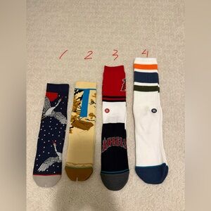Stance Japanese Stylish Men's Patterned Socks Set Angels